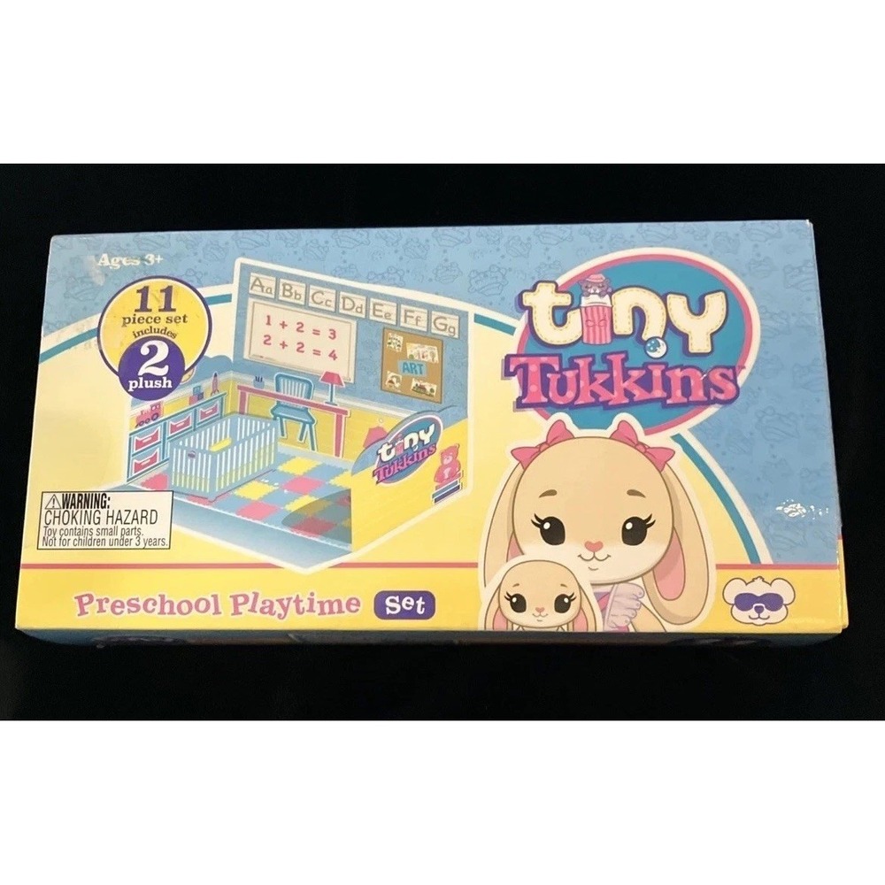 Tiny Tukkins Preschool Playtime Set Mouse - 11 Piece  Play Set 2 Plushies - NEW